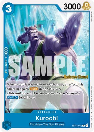 Image of Kuroobi (OP14-045) - The Azure Sea's Seven Release Event Cards