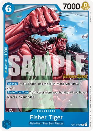 Image of Fisher Tiger (OP14-054) - The Azure Sea's Seven Release Event Cards
