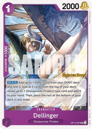Image of Dellinger (OP14-067) - The Azure Sea's Seven Release Event Cards