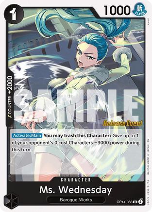 Image of Ms. Wednesday (OP14-083) - The Azure Sea's Seven Release Event Cards