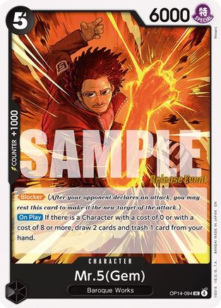 Image of Mr.5(Gem) (OP14-094) - The Azure Sea's Seven Release Event Cards