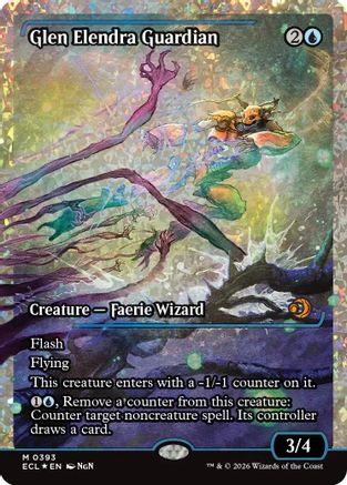 Image of Glen Elendra Guardian (0393) (Showcase) (Fracture Foil) (ECL-393) - Lorwyn Eclipsed Foil