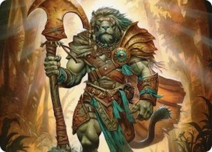 Image of Ajani, Outland Chaperone Art Card (ASECL-028) - Art Series: Lorwyn Eclipsed