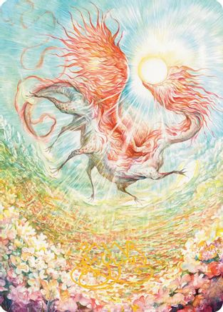 Image of Eirdu, Carrier of Dawn Art Card (Gold-Stamped Signature) (ASECL-030) - Art Series: Lorwyn Eclipsed
