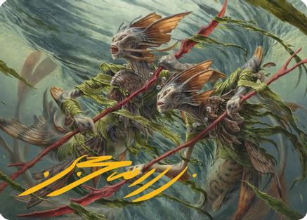 Image of Champions of the Shoal Art Card (Gold-Stamped Signature) (ASECL-006) - Art Series: Lorwyn Eclipsed