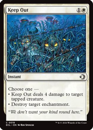Image of Keep Out (ECL-019) - Lorwyn Eclipsed Foil
