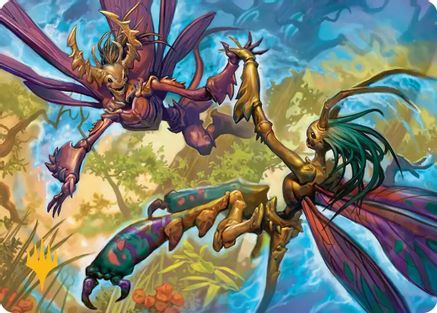 Image of Illusion Spinners Art Card (Gold-Stamped Planeswalker Symbol) (ASECL-008) - Art Series: Lorwyn Eclipsed