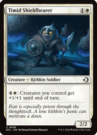 Image of Timid Shieldbearer (ECL-039) - Lorwyn Eclipsed Foil