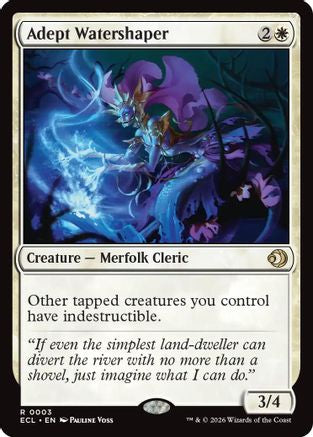 Image of Adept Watershaper (ECL-003) - Lorwyn Eclipsed Foil
