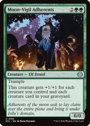 Image of Moon-Vigil Adherents (ECL-184) - Lorwyn Eclipsed Foil