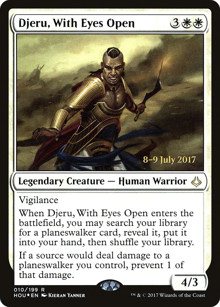 Image of Djeru, With Eyes Open (PRE-10S) - Hour of Devastation Promos Foil