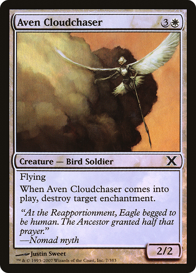 Image of Aven Cloudchaser (10E-07★) - Tenth Edition Foil