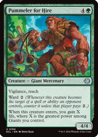 Image of Pummeler for Hire (ECL-190) - Lorwyn Eclipsed Foil