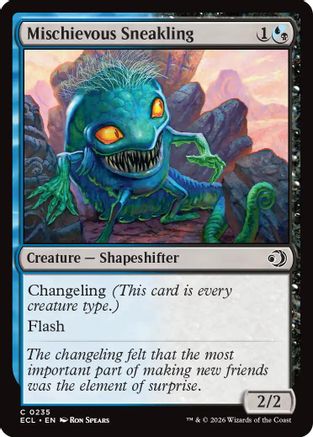 Image of Mischievous Sneakling (ECL-235) - Lorwyn Eclipsed Foil