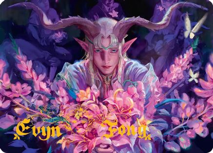 Image of Dawnhand Eulogist Art Card (Gold-Stamped Signature) (ASECL-014) - Art Series: Lorwyn Eclipsed