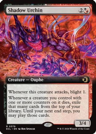Image of Shadow Urchin (Extended Art) (ECL-379) - Lorwyn Eclipsed Foil