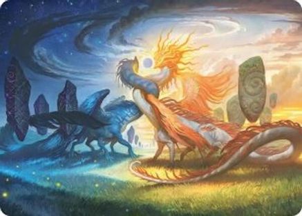 Image of Celestial Reunion Art Card (ASECL-019) - Art Series: Lorwyn Eclipsed