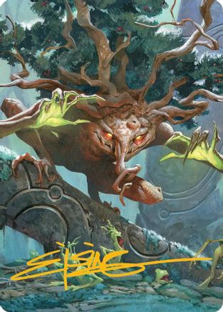 Image of Ferrafor, Young Yew Art Card (Gold-Stamped Signature) (ASECL-047) - Art Series: Lorwyn Eclipsed