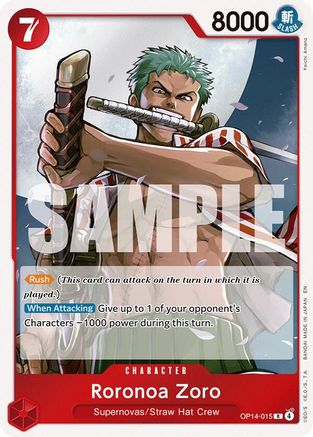Image of Roronoa Zoro - OP14-015 (OP14-015) - The Azure Sea's Seven Foil