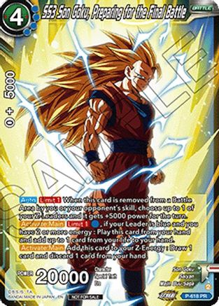 Image of SS3 Son Goku, Preparing for the Final Battle (Ultra-Bout Series Tournament Pack Vol.1) (P-618) - Tournament Promotion Cards