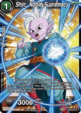Image of Shin, Noble Supremacy (Ultra-Bout Series Tournament Pack Vol.1) (DB2-136) - Tournament Promotion Cards