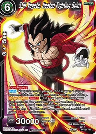 Image of SS4 Vegeta, Heated Fighting Spirit (Ultra-Bout Series Tournament Pack Vol.1) (P-457) - Tournament Promotion Cards