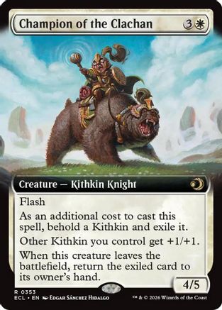 Image of Champion of the Clachan (Extended Art) (ECL-353) - Lorwyn Eclipsed