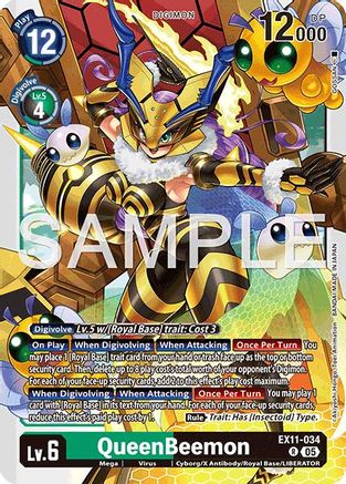 Image of QueenBeemon (EX11-034) - Dawn of Liberator Foil