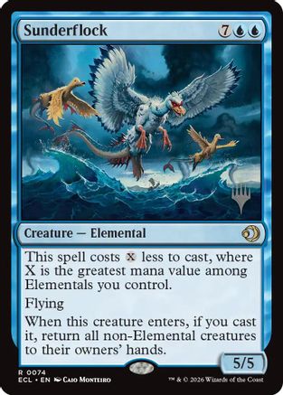 Image of Sunderflock (PPECL-074) - Promo Pack: Lorwyn Eclipsed Foil