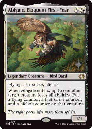 Image of Abigale, Eloquent First-Year (PPECL-204) - Promo Pack: Lorwyn Eclipsed Foil