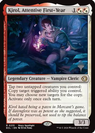 Image of Kirol, Attentive First-Year (PPECL-231) - Promo Pack: Lorwyn Eclipsed Foil