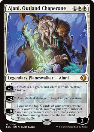 Image of Ajani, Outland Chaperone (PPECL-004) - Promo Pack: Lorwyn Eclipsed Foil
