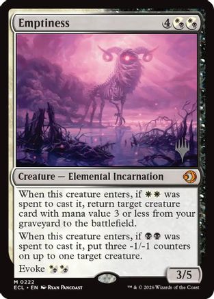 Image of Emptiness (PPECL-222) - Promo Pack: Lorwyn Eclipsed Foil