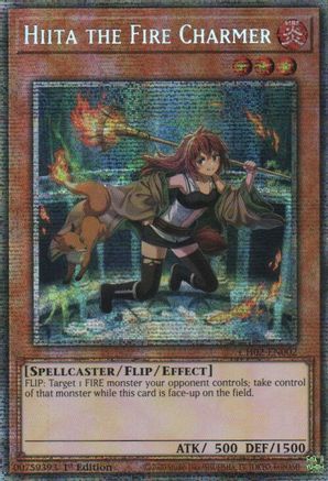 Image of Hiita the Fire Charmer (Starlight Rare) (CH02-EN002) - THE CHRONICLES DECK: Spirit Charmers (All-Foil Edition) 1st Edition
