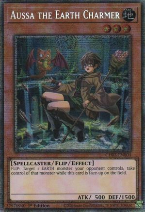 Image of Aussa the Earth Charmer (Starlight Rare (CH02-EN004) - THE CHRONICLES DECK: Spirit Charmers (All-Foil Edition) 1st Edition