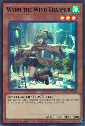 Image of Wynn the Wind Charmer (Ultra Rare) (CH02-EN003) - THE CHRONICLES DECK: Spirit Charmers (All-Foil Edition) 1st Edition