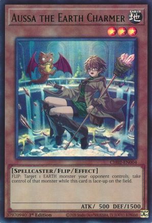 Image of Aussa the Earth Charmer (Ultra Rare) (CH02-EN004) - THE CHRONICLES DECK: Spirit Charmers (All-Foil Edition) 1st Edition