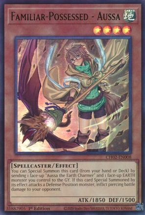 Image of Familiar-Possessed - Aussa (CH02-EN008) - THE CHRONICLES DECK: Spirit Charmers (All-Foil Edition) 1st Edition