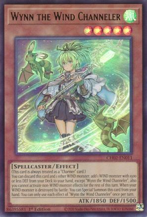 Image of Wynn the Wind Channeler (CH02-EN011) - THE CHRONICLES DECK: Spirit Charmers (All-Foil Edition) 1st Edition