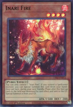 Image of Inari Fire (CH02-EN014) - THE CHRONICLES DECK: Spirit Charmers (All-Foil Edition) 1st Edition