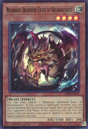 Image of Nefarious Archfiend Eater of Nefariousness (CH02-EN016) - THE CHRONICLES DECK: Spirit Charmers (All-Foil Edition) 1st Edition