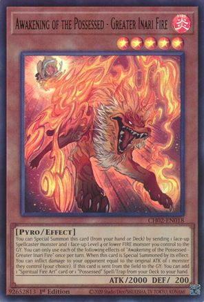 Image of Awakening of the Possessed - Greater Inari Fire (CH02-EN018) - THE CHRONICLES DECK: Spirit Charmers (All-Foil Edition) 1st Edition
