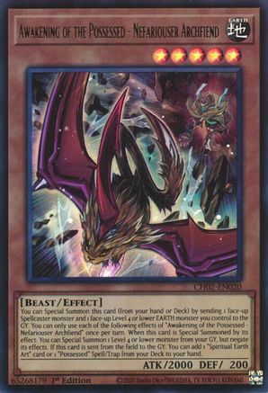 Image of Awakening of the Possessed - Nefariouser Archfiend (CH02-EN020) - THE CHRONICLES DECK: Spirit Charmers (All-Foil Edition) 1st Edition