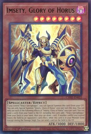 Image of Imsety, Glory of Horus (CH02-EN022) - THE CHRONICLES DECK: Spirit Charmers (All-Foil Edition) 1st Edition