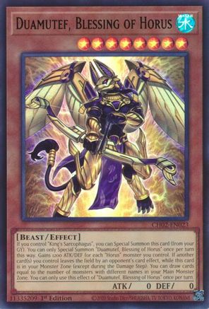 Image of Duamutef, Blessing of Horus (CH02-EN023) - THE CHRONICLES DECK: Spirit Charmers (All-Foil Edition) 1st Edition