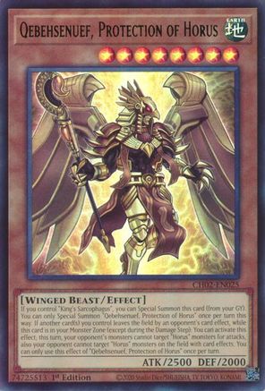 Image of Qebehsenuef, Protection of Horus (CH02-EN025) - THE CHRONICLES DECK: Spirit Charmers (All-Foil Edition) 1st Edition