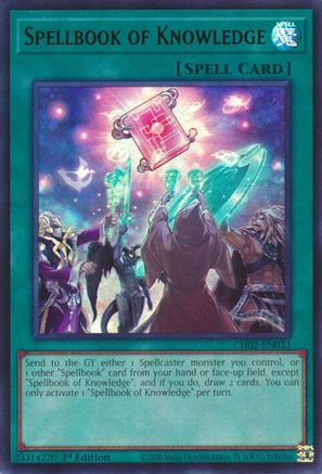 Image of Spellbook of Knowledge (CH02-EN033) - THE CHRONICLES DECK: Spirit Charmers (All-Foil Edition) 1st Edition
