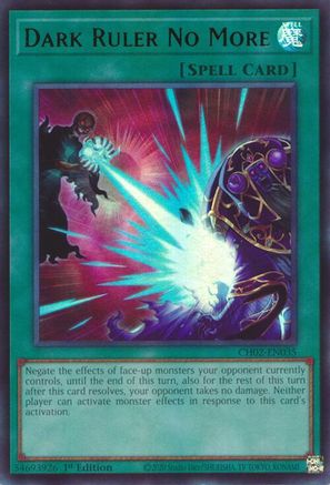 Image of Dark Ruler No More (CH02-EN035) - THE CHRONICLES DECK: Spirit Charmers (All-Foil Edition) 1st Edition