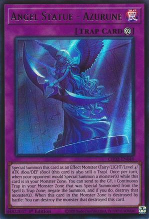Image of Angel Statue - Azurune (CH02-EN040) - THE CHRONICLES DECK: Spirit Charmers (All-Foil Edition) 1st Edition
