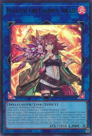 Image of Hiita the Fire Charmer, Ablaze (CH02-EN043) - THE CHRONICLES DECK: Spirit Charmers (All-Foil Edition) 1st Edition